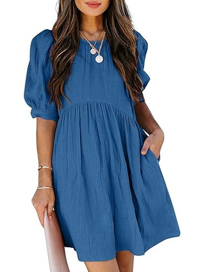 Robe Valentine Manches Bouffantes