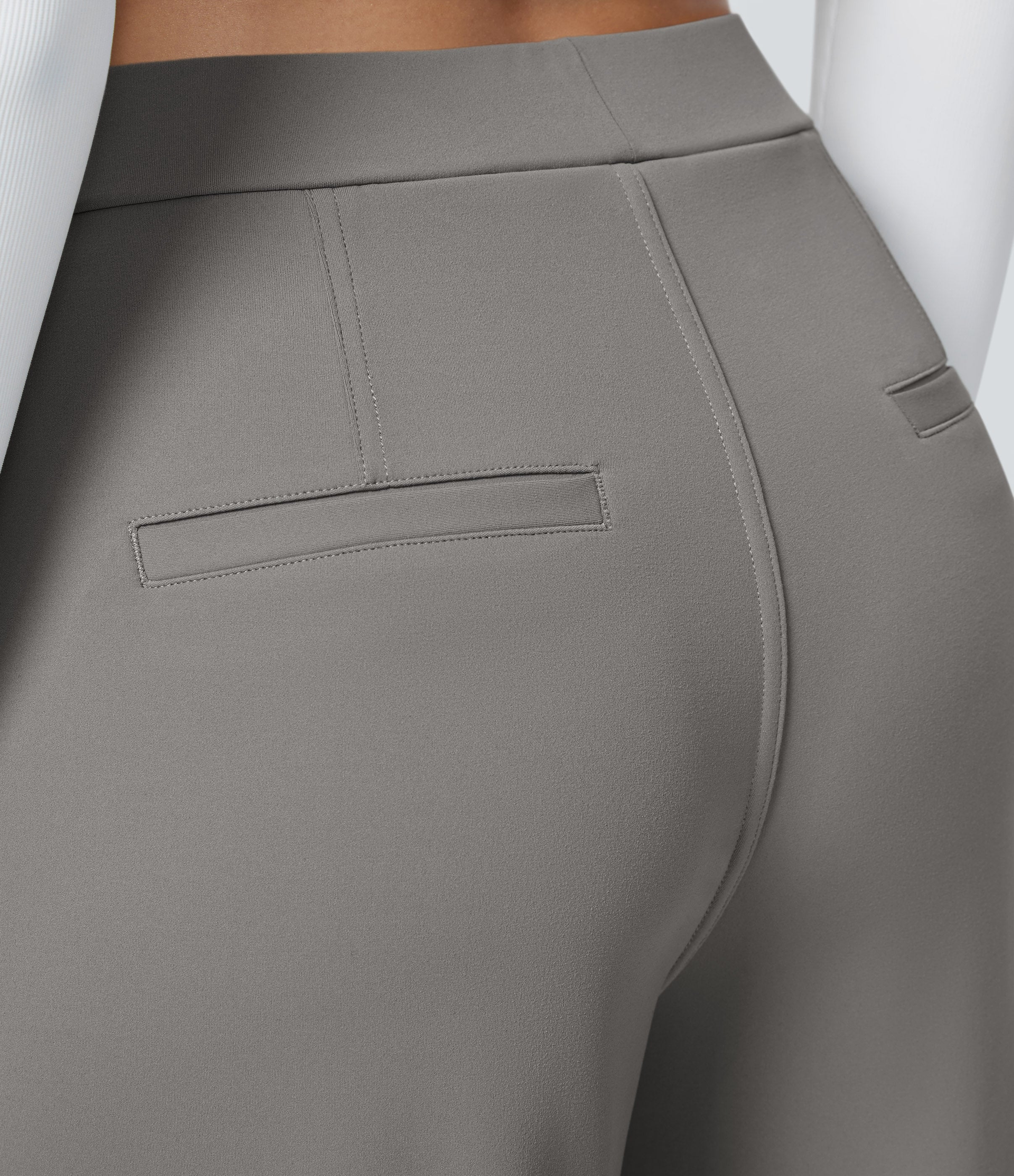 Pantalon Droit — Gris — Vue de face