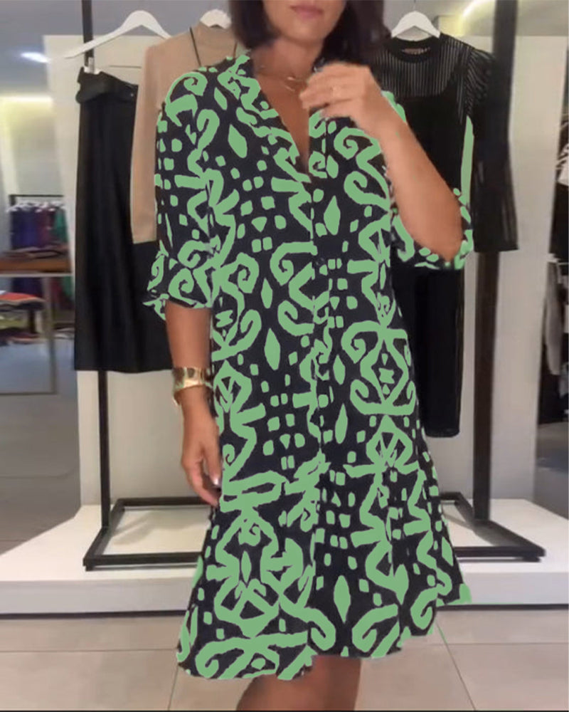 Robe Valentine Élégante Imprimée