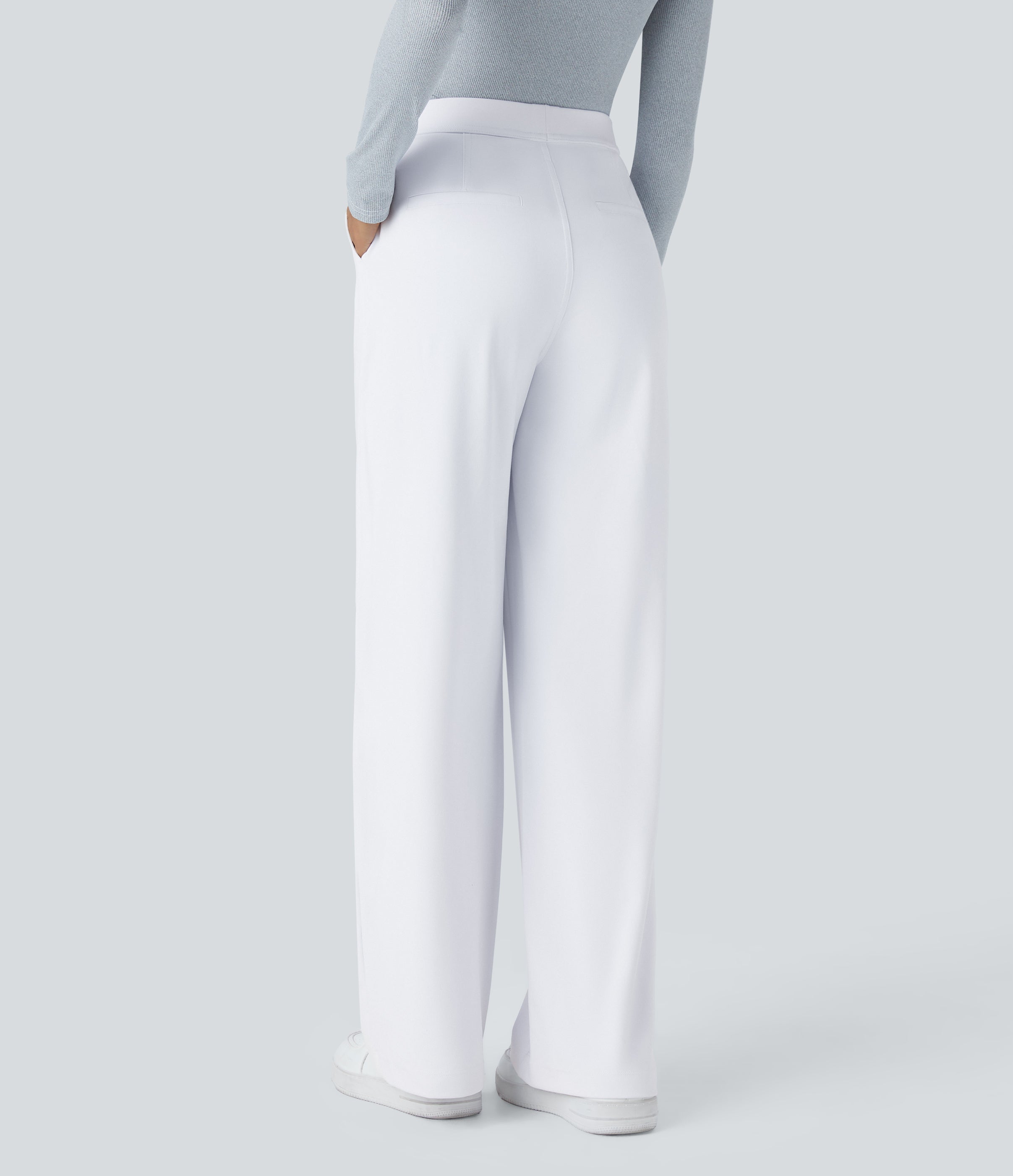 Pantalon Droit — Blanc — Vue de dos