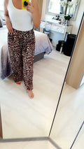Pantalón Large Palazzo Estampado Léopard