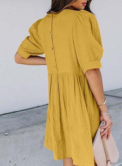 Robe Valentine Manches Bouffantes