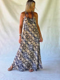 Dress Long Silk Printed - Beige Sauvage