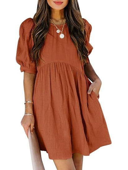 Robe Valentine Manches Bouffantes